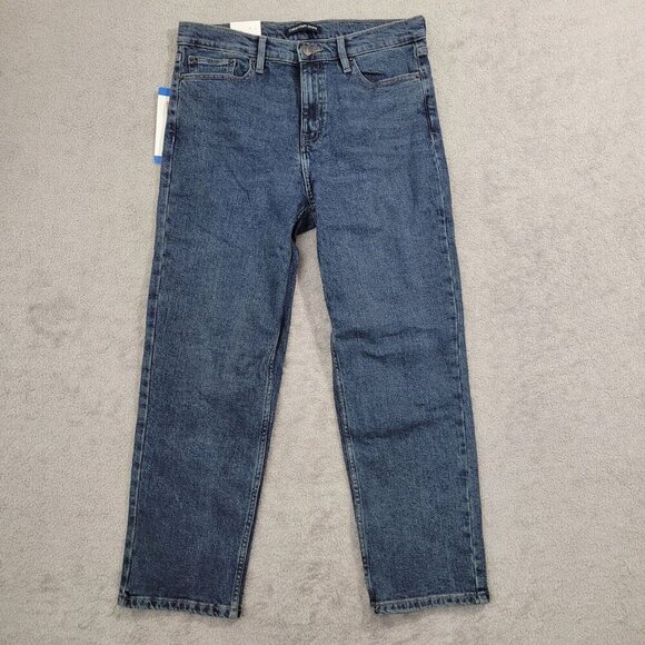 NEW Calvin Klein Womens 10 High Rise Straight Leg Jeans Denim Cotton/Spandex - Picture 1 of 7